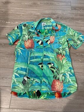 Men’s Hurley Tropical Button Down, Sz XL